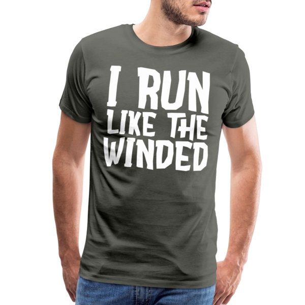 I Run Like the Winded Men's Premium T-Shirt - asphalt gray