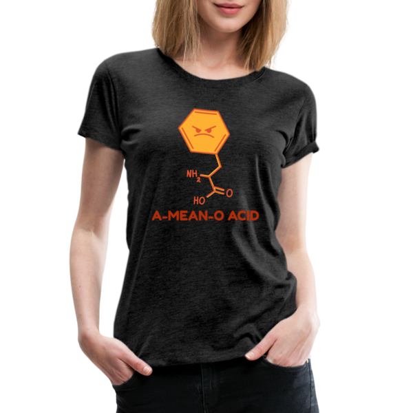 A-Mean-O Acid Science Joke Women’s Premium T-Shirt - charcoal grey