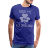 Kiss Me I'm Colorblind Funny St. Pat's Men's Premium T-Shirt - royal blue