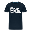 Dad Fuel Funny Coffee Men's Premium T-Shirt - deep navy