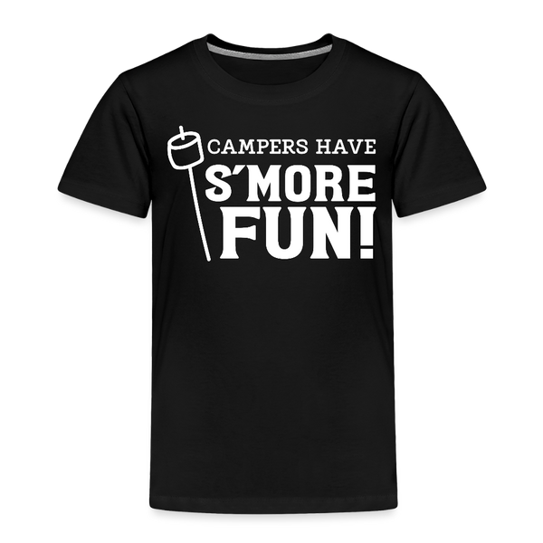 Camper's Have S'More Fun! Funny Camping Toddler Premium T-Shirt - black