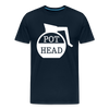 Pot Head Funny Coffee Men's Premium T-Shirt - deep navy