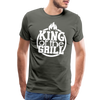 King of the Grill Father's Day BBQ Men's Premium T-Shirt - asphalt gray