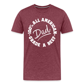 All American Dad 100% Grade A Beef Funny BBQ Men's Premium T-Shirt