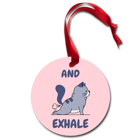 Funny Yoga Cat Exhale Fart Holiday Ornament