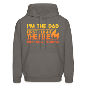 I'm the Dad First I Light the Fire Then I Grill the Meat Men's Hoodie