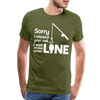 Sorry I Missed Your Call, I was on the Other Line Funny Fishing Men's Premium T-Shirt - olive green