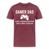 Gamer Dad Like a Regular Dad Only Way Cooler Men's Premium T-Shirt - heather burgundy