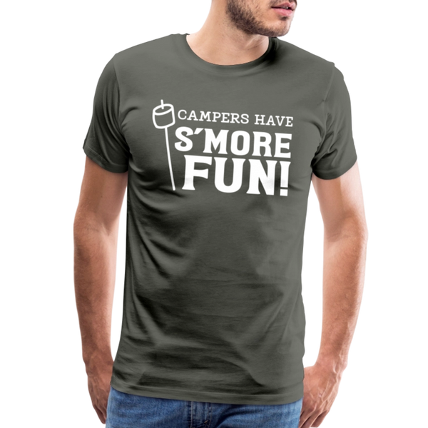 Camper's Have S'More Fun! Funny Camping Men's Premium T-Shirt - asphalt gray