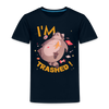 I'm Trashed Funny Raccoon Toddler Premium T-Shirt - deep navy
