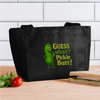 Guess What? Pickle Butt! Funny Recycled Insulated Lunch Bag - black