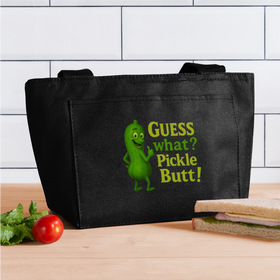 Guess What? Pickle Butt! Funny Recycled Insulated Lunch Bag