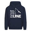 Sorry I Missed Your Call, I was on the Other Line Funny Fishing Men's Hoodie - navy