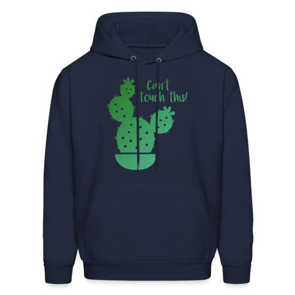 Can't Touch This! Cactus Pun Heavy Blend Adult Hoodie - navy
