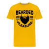 Bearded for Her Pleasure Funny Men's Premium T-Shirt - sun yellow
