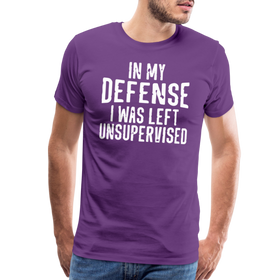 In my Defense I was left Unsupervised Men's Premium T-Shirt