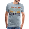 I Keep all my Dad Jokes in a Dad-A-Base Men's Premium T-Shirt - heather ice blue