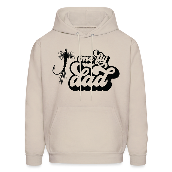One Fly Dad Fly Fishing Father's Day Men's Hoodie - Sand