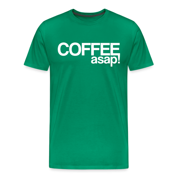 Funny Coffee ASAP! Men's Premium T-Shirt - kelly green