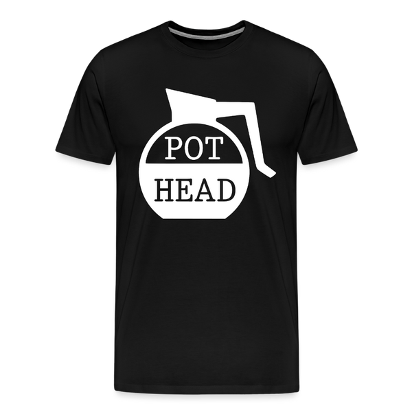 Pot Head Funny Coffee Men's Premium T-Shirt - black