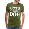 Hot Diggity Dog BBQ Grilling Men's Premium T-Shirt - olive green