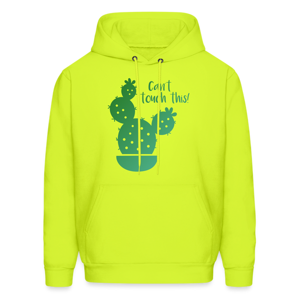 Can't Touch This! Cactus Pun Heavy Blend Adult Hoodie - safety green