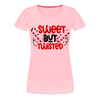 Sweet But Twisted Candy Cane Women’s Premium T-Shirt - pink