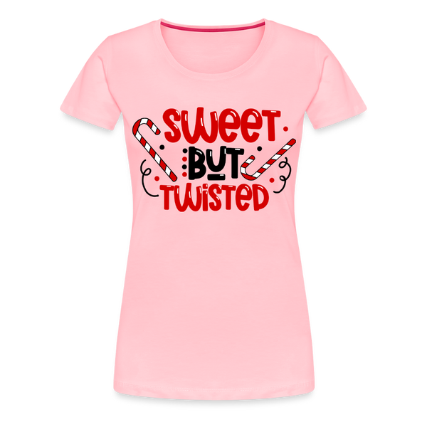 Sweet But Twisted Candy Cane Women’s Premium T-Shirt - pink