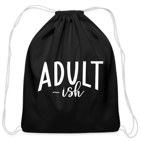 Adult-ish Funny Cotton Drawstring Bag