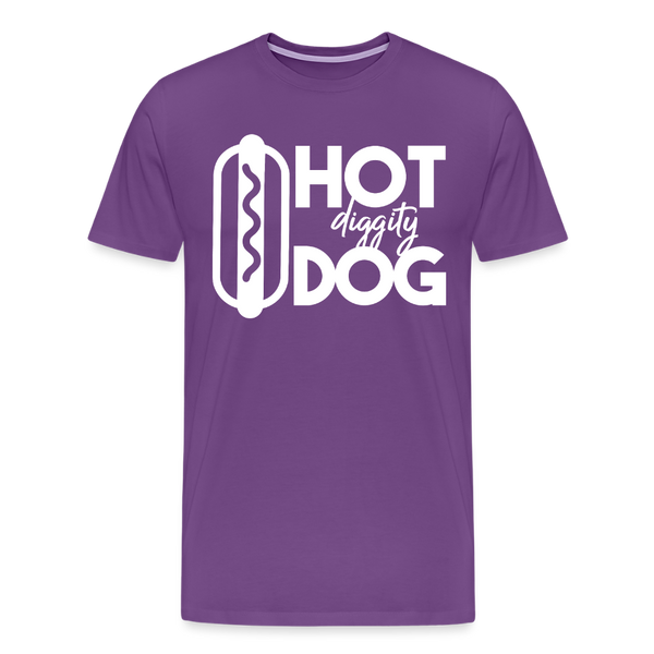 Hot Diggity Dog Funny Grilling Men's Premium T-Shirt - purple