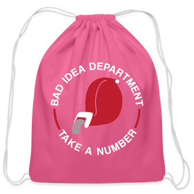 Bad Idea Dept Take a Number Cotton Drawstring Bag
