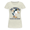 Funny Penguin Fight or Flight Bird Women’s Premium T-Shirt - heather oatmeal