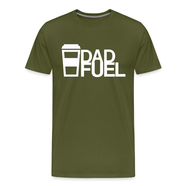 Dad Fuel Funny Coffee Men's Premium T-Shirt - olive green