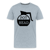 Pot Head Funny Coffee Men's Premium T-Shirt - heather ice blue