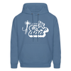 One Fly Dad Fly Fishing Father's Day Men's Hoodie - denim blue