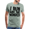 I Run Like the Winded Men's Premium T-Shirt - steel green