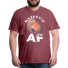 Cat Majestic AF Funny Men's Premium T-Shirt - heather burgundy