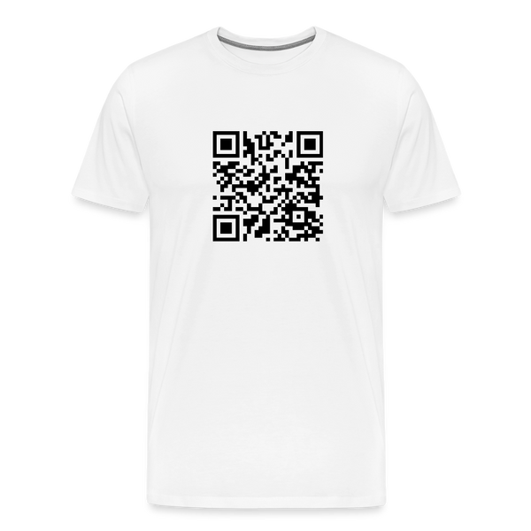 Rick Astley - Rick Roll QR Code Men's Premium T-Shirt - white