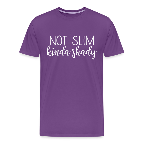 Not Slim Kinda Shady Men's Premium T-Shirt - purple