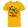 Dinosaur Fa-Rawr Rawr T-Rex in Santa Hat Christmas Kids' Premium T-Shirt - sun yellow