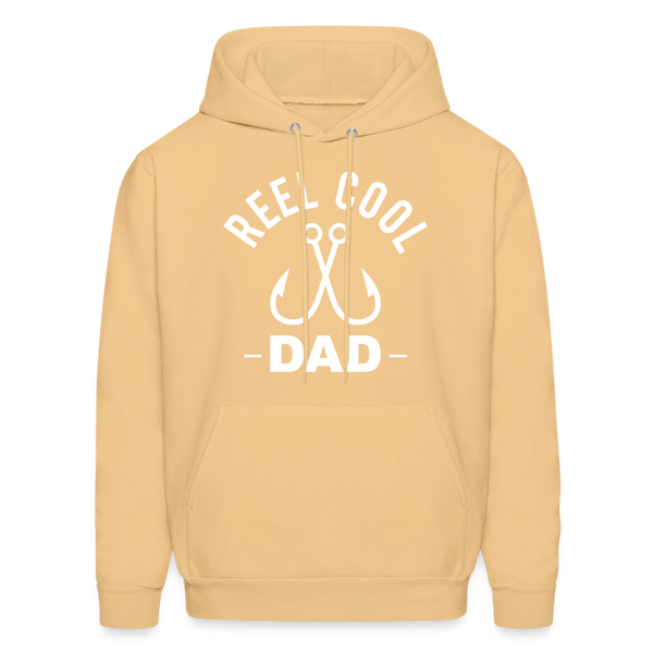 Reel Cool Dad Fishing Heavy Blend Adult Hoodie - light gold 