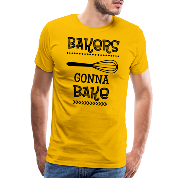 Bakers Gonna Bake Funny Cooking Men's Premium T-Shirt - sun yellow