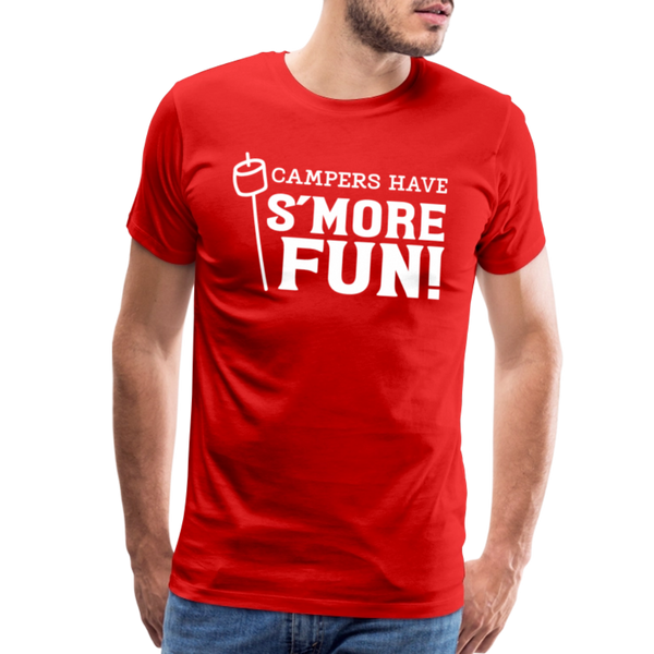 Camper's Have S'More Fun! Funny Camping Men's Premium T-Shirt - red