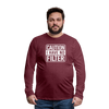 Caution I Have No Filter Men's Premium Long Sleeve T-Shirt - heather burgundy