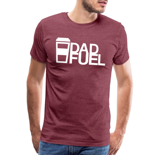 Dad Fuel Funny Coffee Men's Premium T-Shirt - heather burgundy