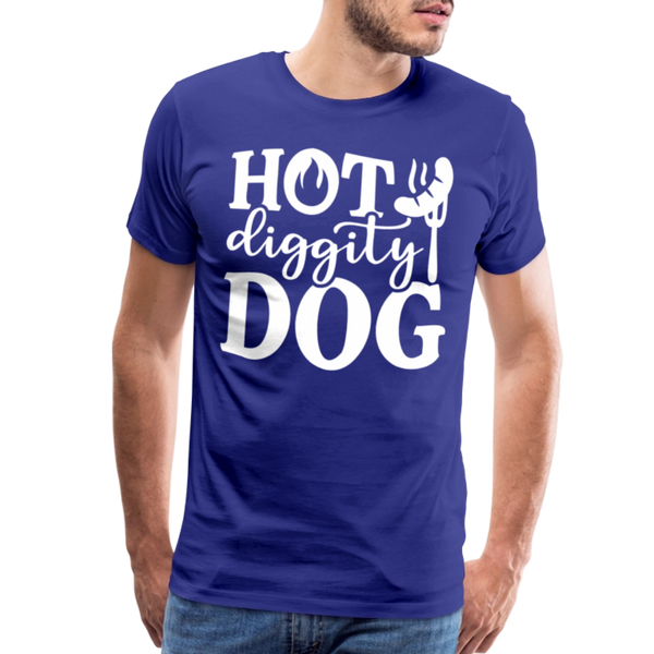 Hot Diggity Dog BBQ Grilling Men's Premium T-Shirt - royal blue