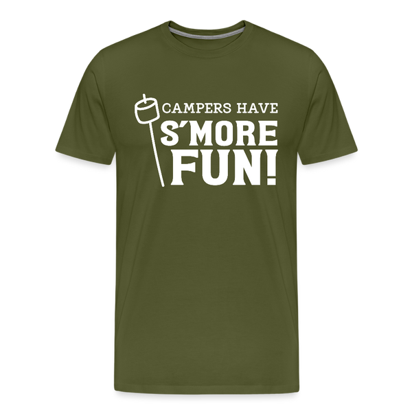 Camper's Have S'More Fun! Funny Camping Men's Premium T-Shirt - olive green