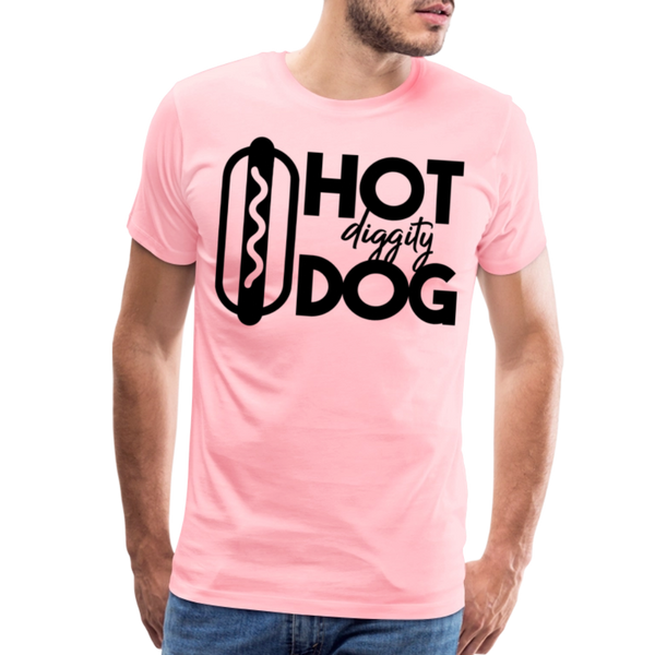 Hot Diggity Dog Funny Grilling Men's Premium T-Shirt - pink