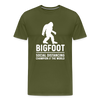 Bigfoot Social Distancing Champion of the World Men's Premium T-Shirt - olive green