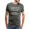 I Either Drink Coffee or Say Bad Words Men's Premium T-Shirt - asphalt gray